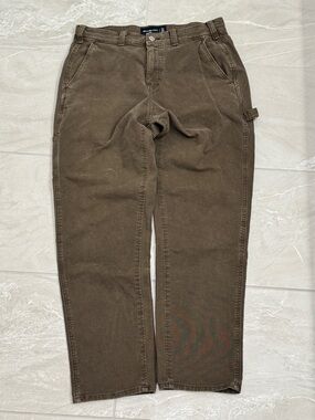 Abercrombie & Fitch Brown Carpenter Chinos Mens | Workwear Utility Y2K Straight